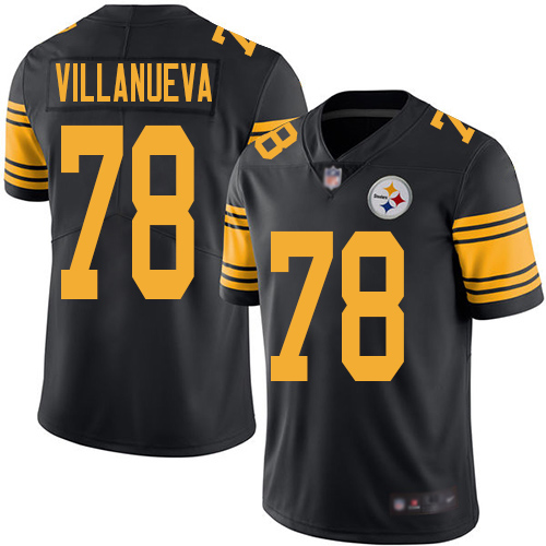 Men Pittsburgh Steelers Football 78 Limited Black Alejandro Villanueva Rush Vapor Untouchable Nike NFL Jersey